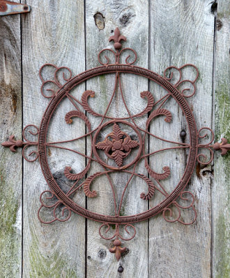Mandala on shed.