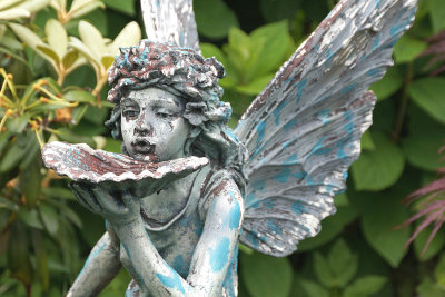 Winged statue.