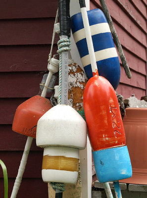 Lobster buoys.