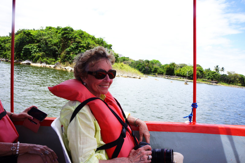 Sue ready for life boat drill