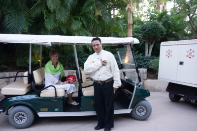 Golf carts with pleasent staff were always available