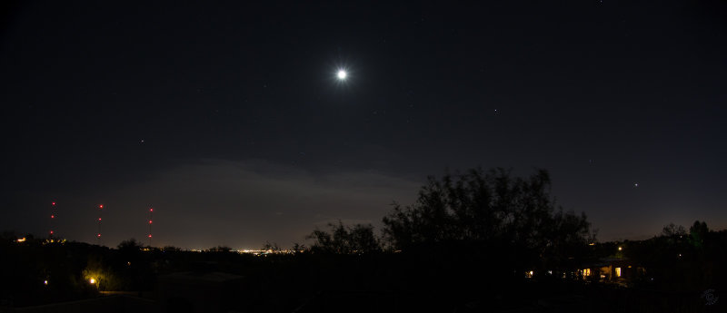 Five Planets and the Moon