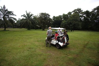 Playing golf in Hat Yai, Thailand