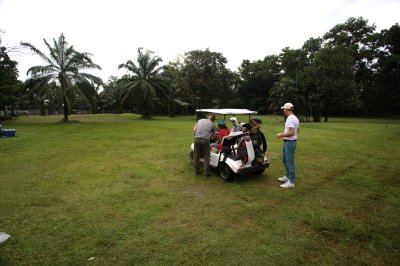 Playing golf in Hat Yai, Thailand