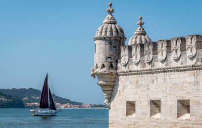 Belem Tower and the Sailboat