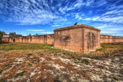 Fort Gaines, Southeast Bastion And Curtain Wall