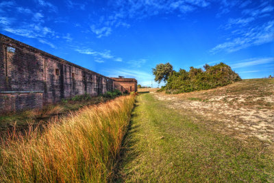 Fort Gaines, Northwest Bastion And Curtain Wall