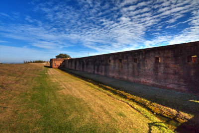 Fort Gaines, Northwest Bastion and Curtain Wall