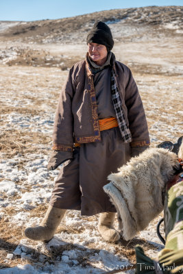 Mongolian Shepherd with Felt Boots