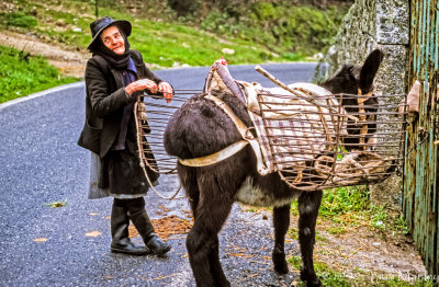 Shepherdess with Donkey