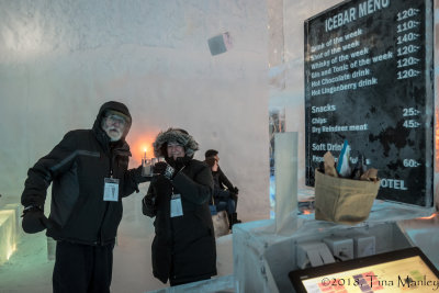 Drinks at the Ice Bar