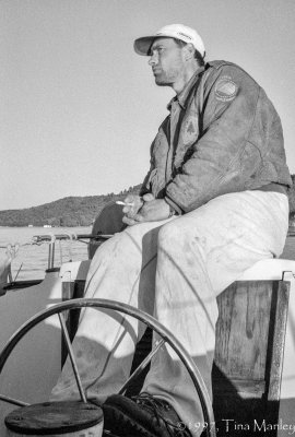 Greek Fisherman, Steering the Boat