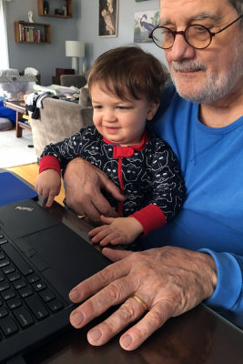 A child is the rainbow of life; a grandchild is the pot of gold anon.
