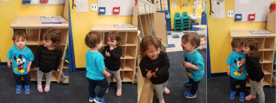 Blaise and his little friend Maya at school