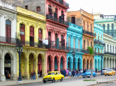Paseo de Martí, in front of Capitolio,Havana,Cuba