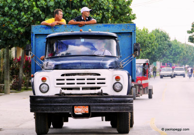 Private owned truck-bus Camion - Santa Clara,Cuba
