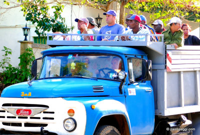 Camiones in Cuba with the passengers, Pinar del Rio, Cuba