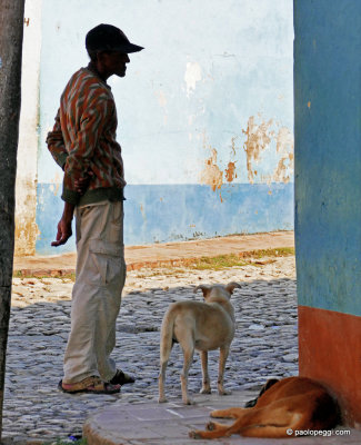 The Man and The Dog. Trinidad, Cuba