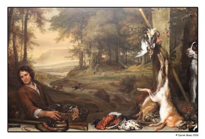 'Landscape with Huntsman and Dead Game' ~ Jan Weenix (1697)