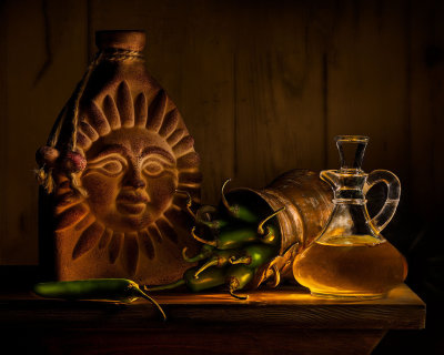 Sun Jug with Green Chilis