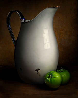 Pitcher with Green Tomatoes