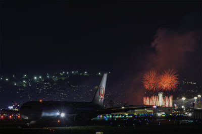 Inagawa Fireworks in Osaka International Airport