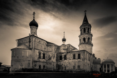 Torzhok_b&w_the monastery of Boris and Gleb_01.jpg