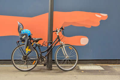 Hand Helmet and Bike*Credit*