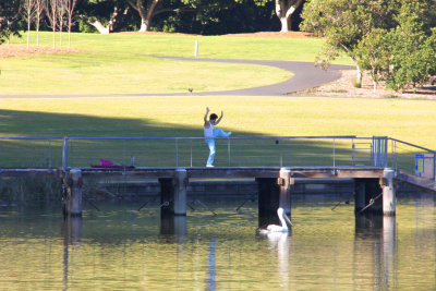 Exercising in Olympic Park