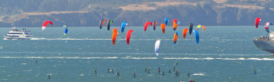 Kite Surfing in the Bay