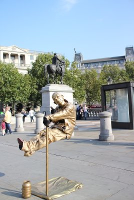 Golden Man Trafalgar Square