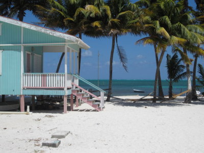 A cabana on the beach with an ocean view;
our view from Fantasy restaurant where we had an open-air lunch
