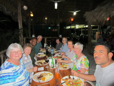 Our last dinner on Caye Caulker