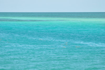 The Caribbean Sea from Caye Caulker, Belize, C.A.