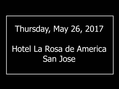 Thursday, May 26
Hotel La Rosa