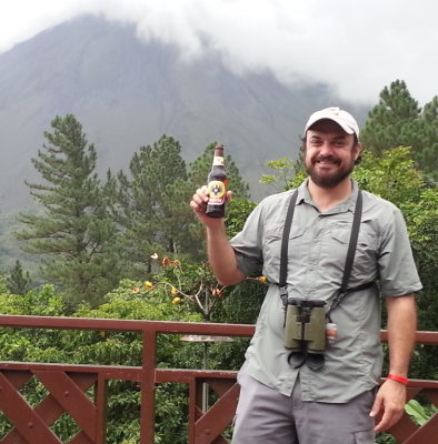 Our guide, Esteban Biamonte, on the deck
of Arenal Observatory Lodge