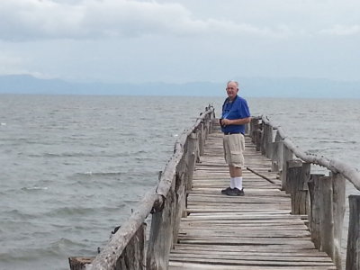 Jim on the pier at La Ensenada