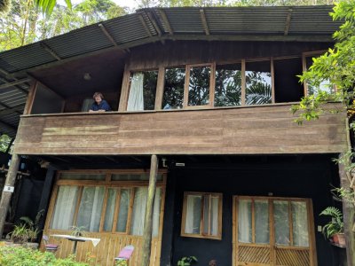 Our room was upstairs with several windows for a nice view of the grounds below.