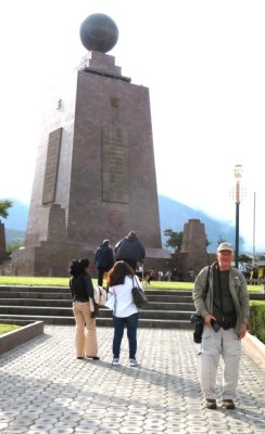 Steve with the monument in the background