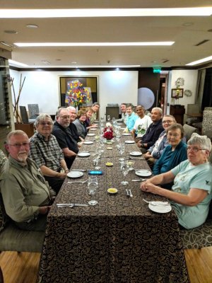 Our Ecuador birding group final meal together
at the Swissotel in downtown Quito.