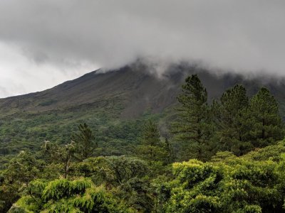 An early morning look at Arenal Volcano
from the deck of Arenal Observatory Lodge, CR