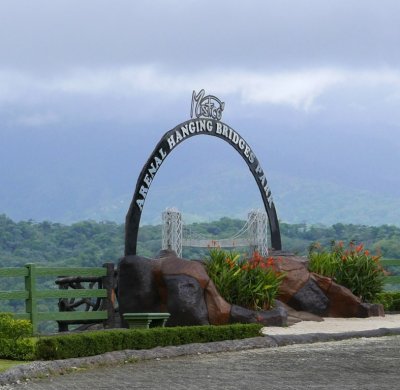 Arch at the entrance to Mistco, Arenal Hanging Gardens Park