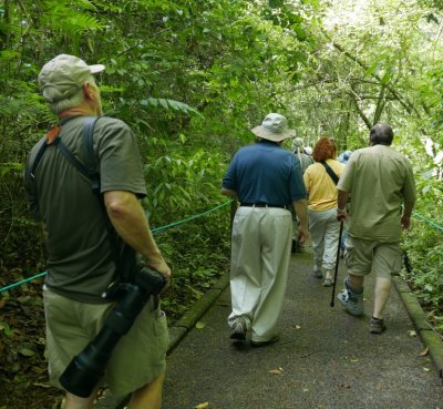 Steve, Andy, Jerry, Erick Terri, Carolyn and Keith on the trail at Carara National Park