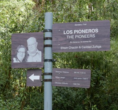 Some of the trails were dedicated to people who had helped develop the area.