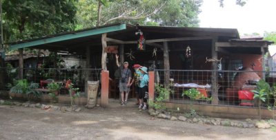 We had a great lunch at this open-air caf, Soda Las Lapas at Playa Azul, Costa Rica, before walking the beach to look for birds.