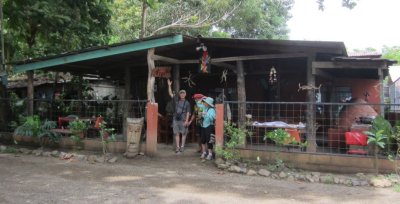We had a great lunch at this open-air café, Soda Las Lapas at Playa Azul, Costa Rica, before walking the beach to look for birds.