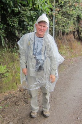 Steve in his rain gear