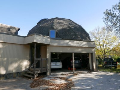 Going back around to the front of the house, the trim was going on.