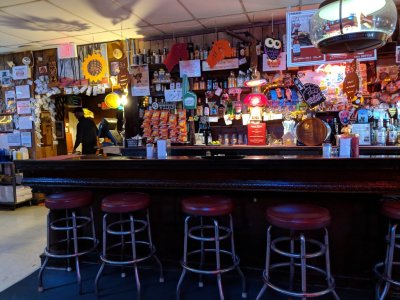 A look at the bar at the Owl Bar and Cafe, San Antonio, NM