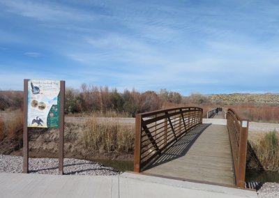 After leaving the Visitor Center, we took the South Loop around the refuge and stopped at this bridge that led to a pond.